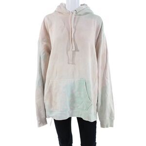 Max Roux Unisex Pullover Hoodies Beige Drawstring Cotton Size M